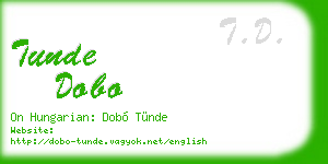 tunde dobo business card